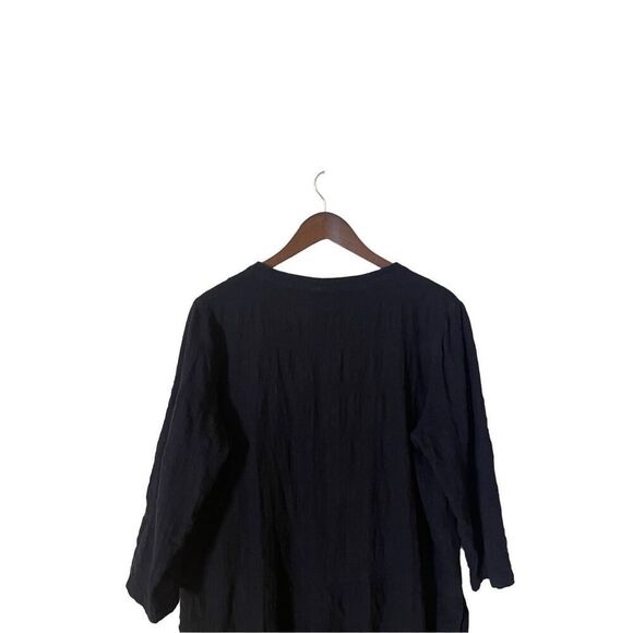 Hatch Maternity Size 3 Large Button Jumper Jumpsuit Black V Neck Long Sleeves - Picture 7 of 9